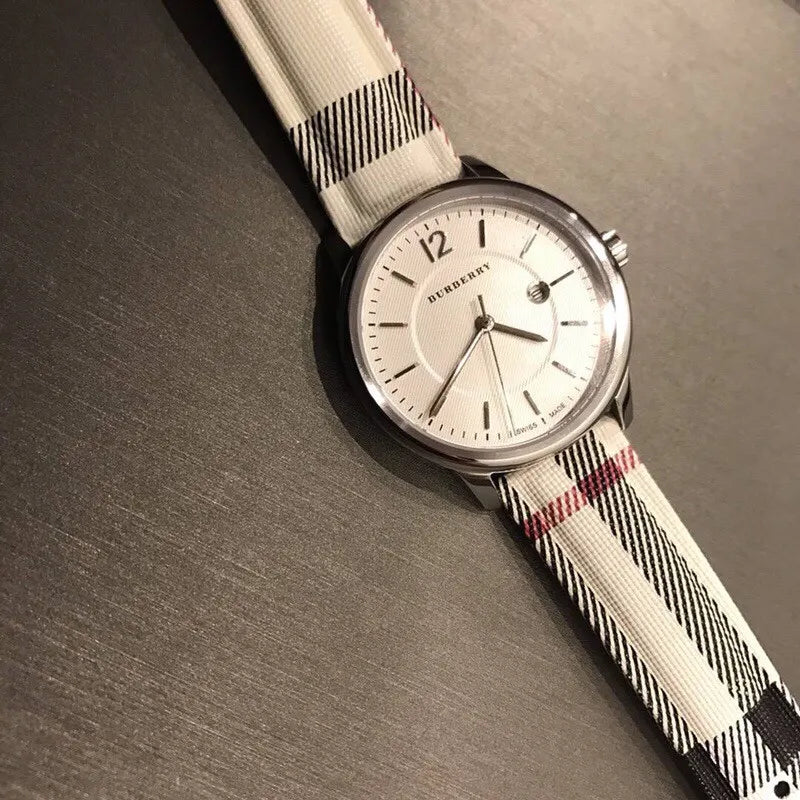 Burberry Plaid Strap Watch - Hình 4