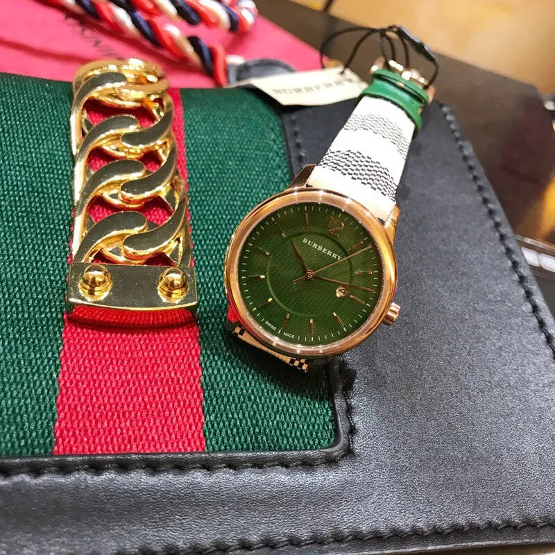 Burberry Green Dial Watch - Hình 8