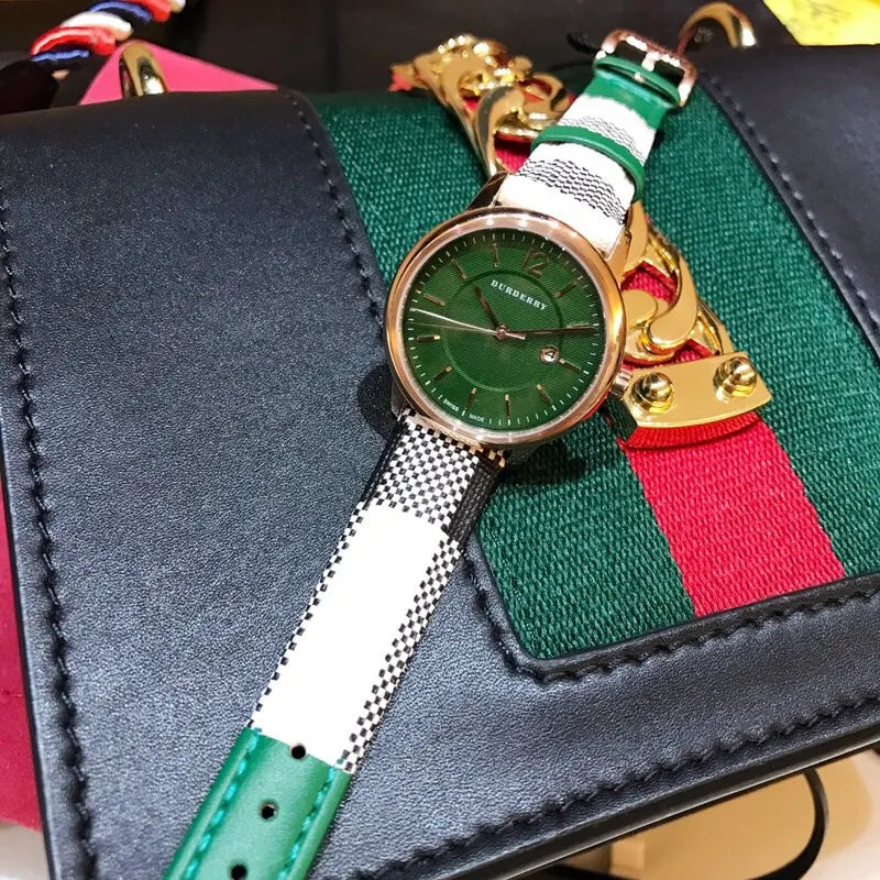 Burberry Green Dial Watch - Hình 4