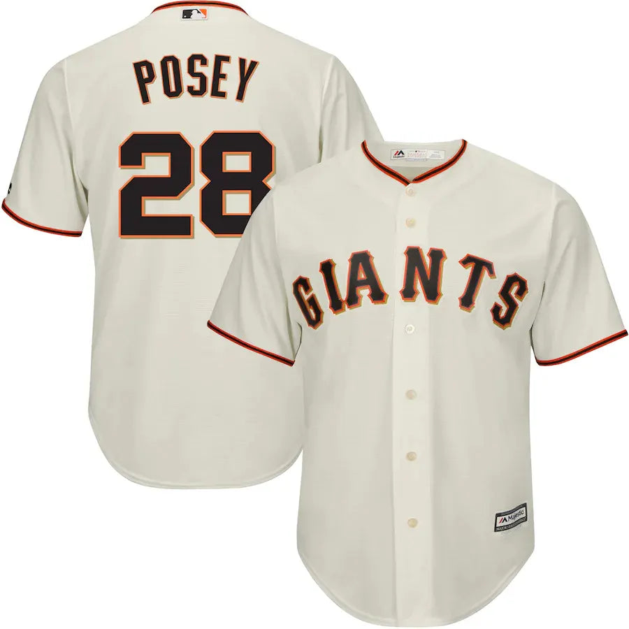 Giants Posey Cream Jersey majestic