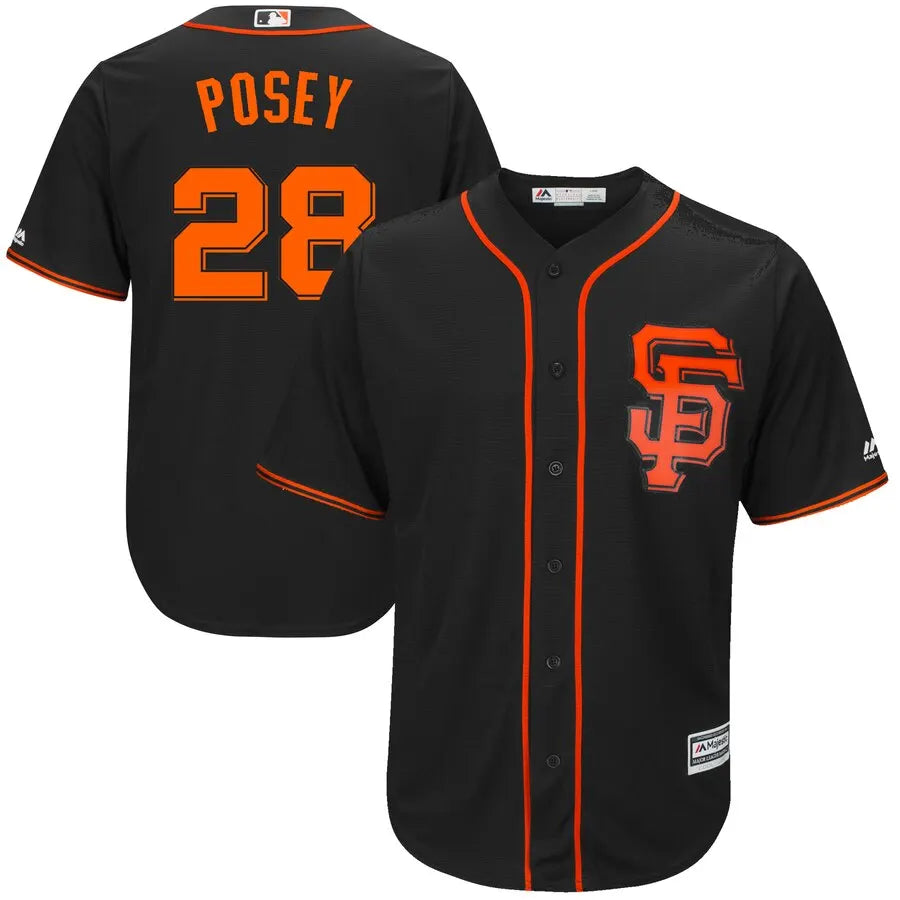 Giants Posey Black Jersey majestic