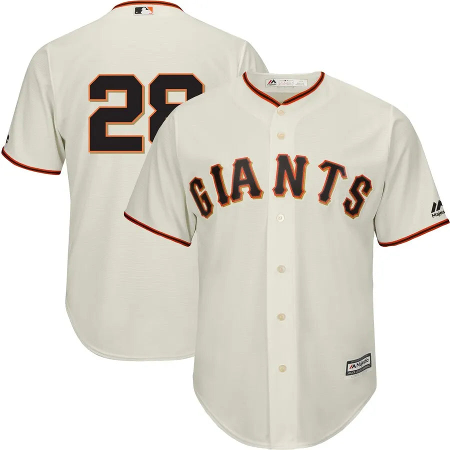 Giants Cream Throwback Jersey majestic