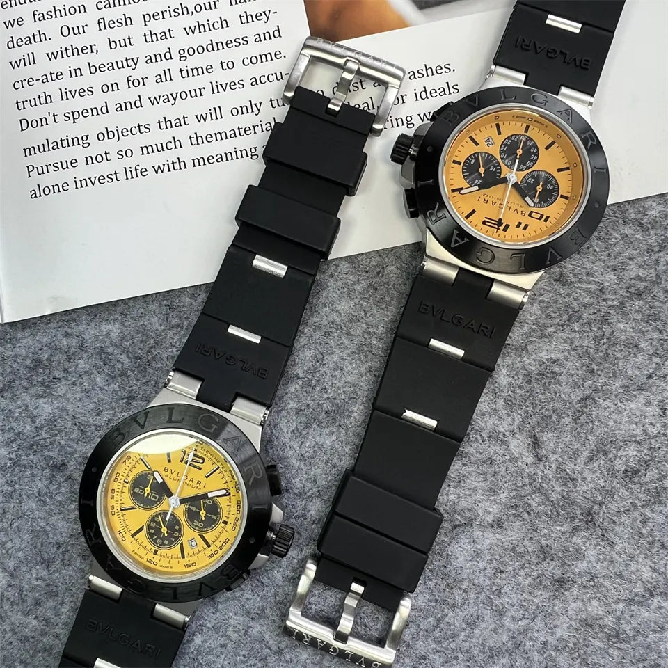 Bvlgari Aluminium Yellow Chronograph - Hình 2