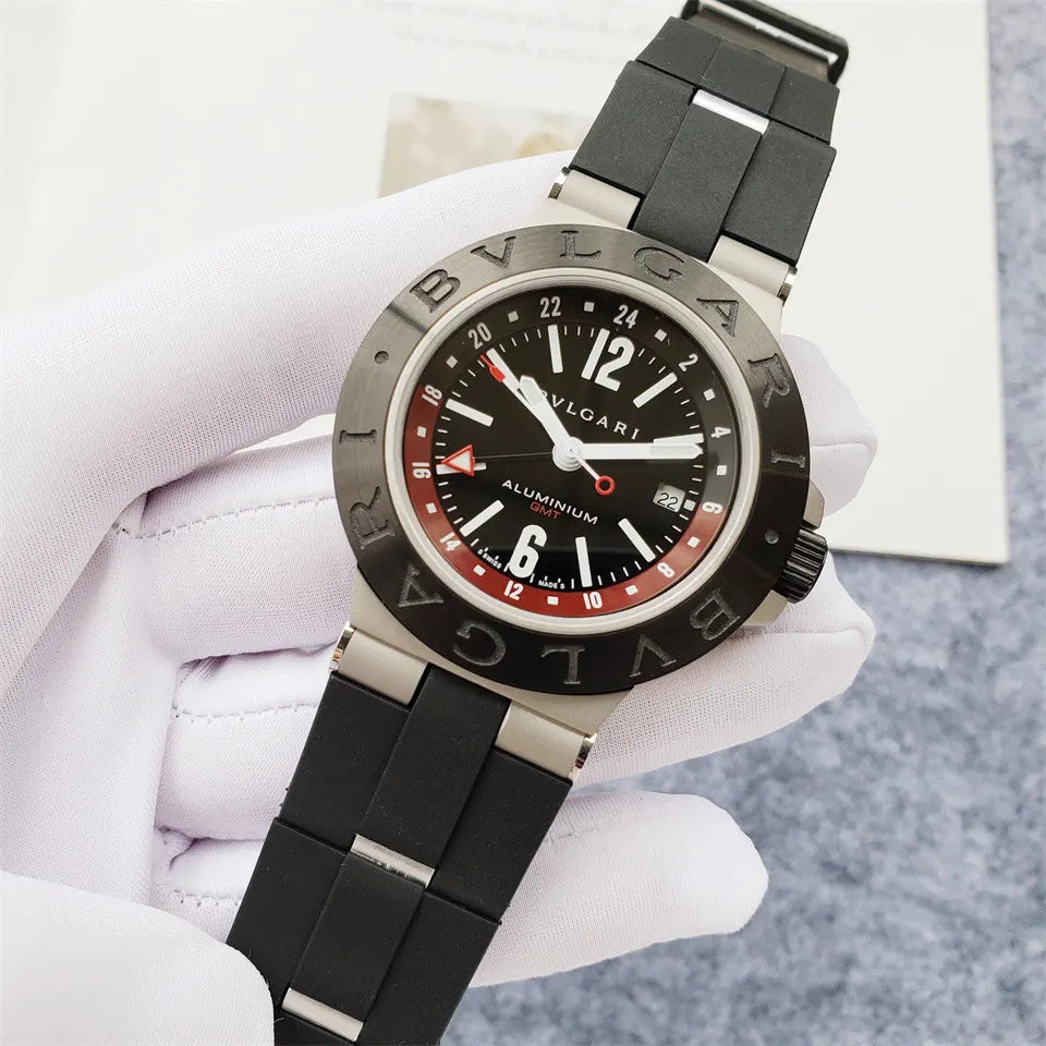 Bvlgari Aluminium GMT Black Dial - Hình 5