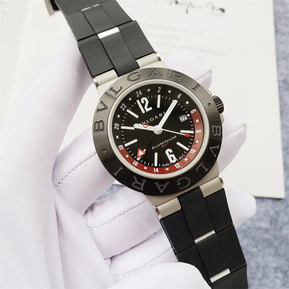 Bvlgari Aluminium GMT Black Dial - Hình 4