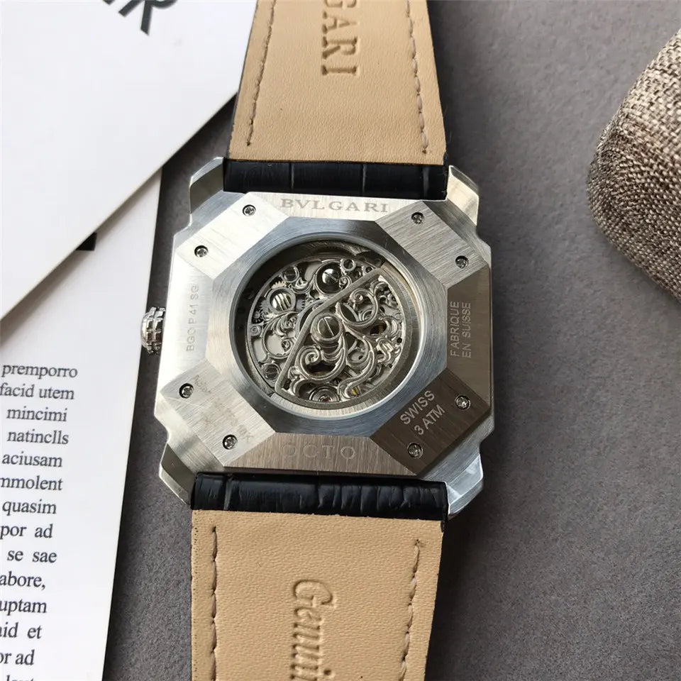 Bulgari Octo Roma Black Alligator - Hình 6