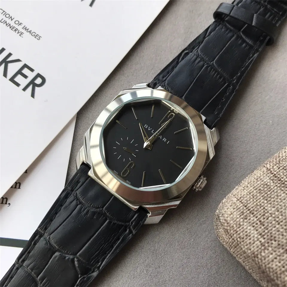 Bulgari Octo Roma Black Alligator - Hình 3