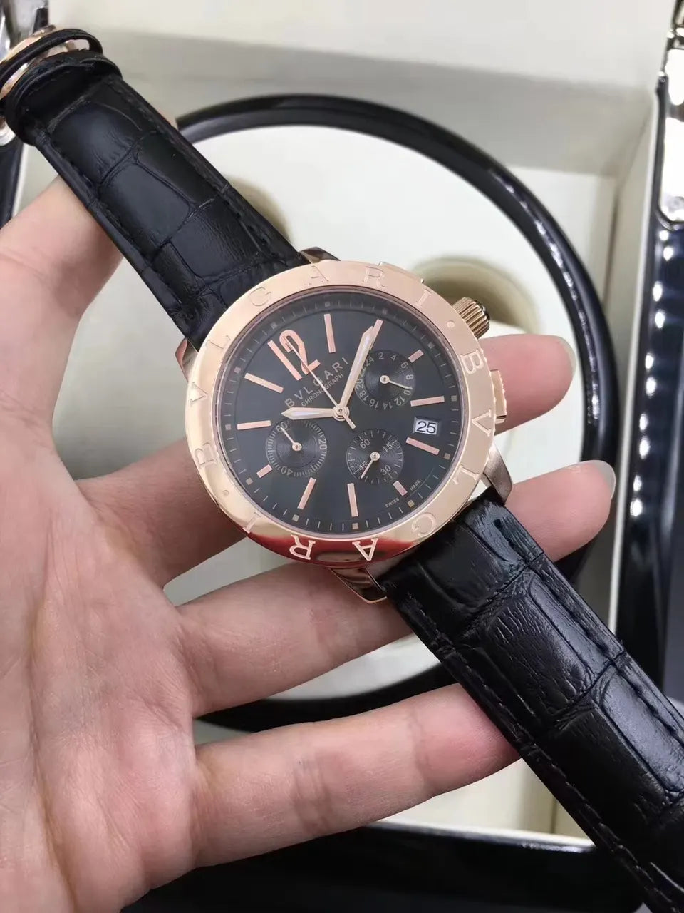Bvlgari Rose Gold Chronograph