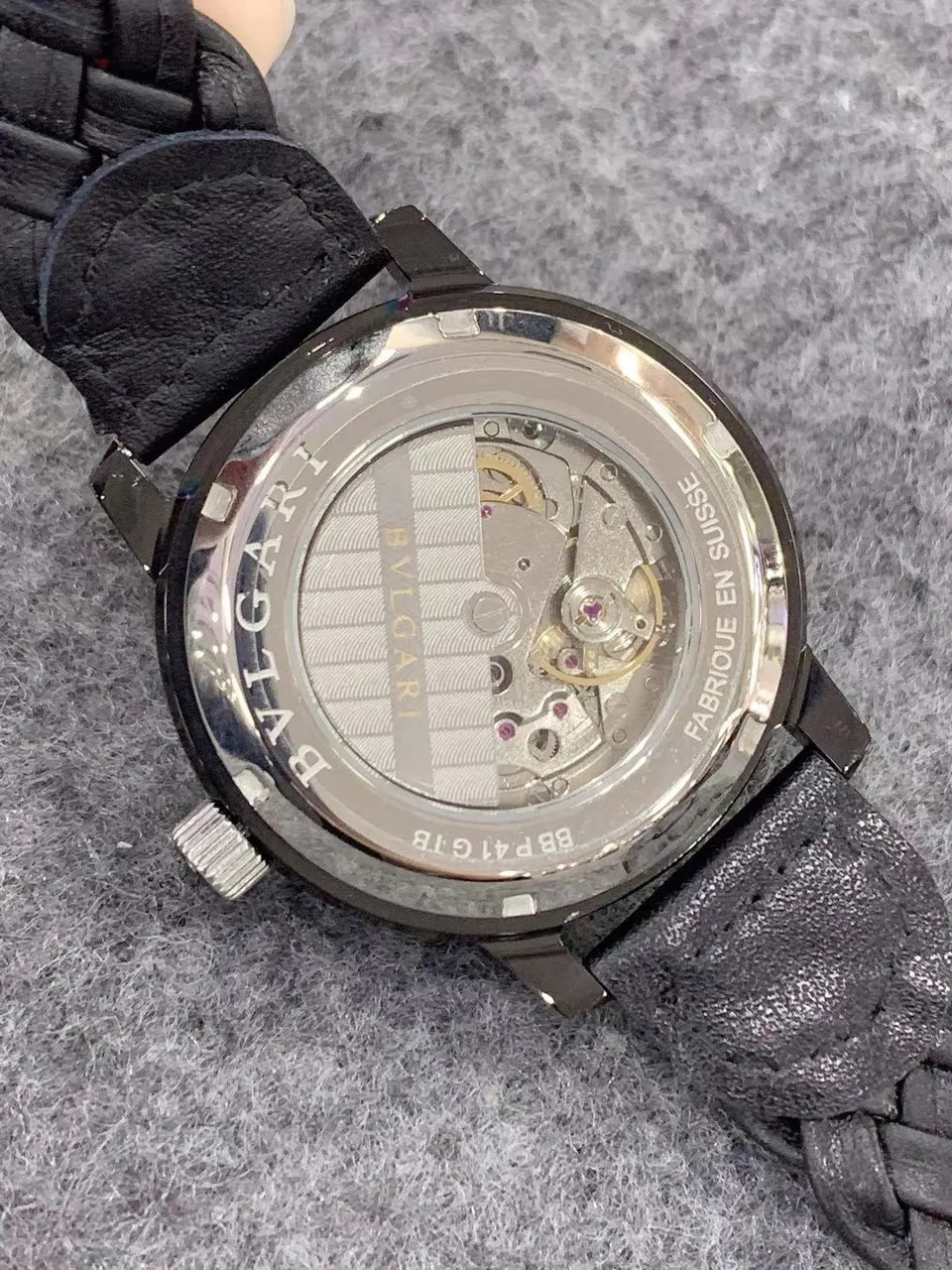Bvlgari CarbonGold Braided Leather - Hình 5