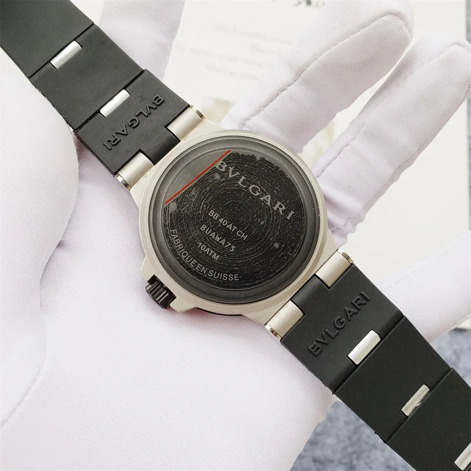 Bvlgari Aluminium Black Dial Rubber - Hình 3