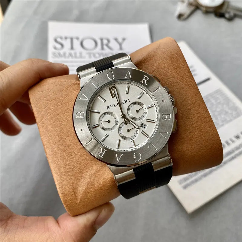 Bulgari Chronograph Steel Watch