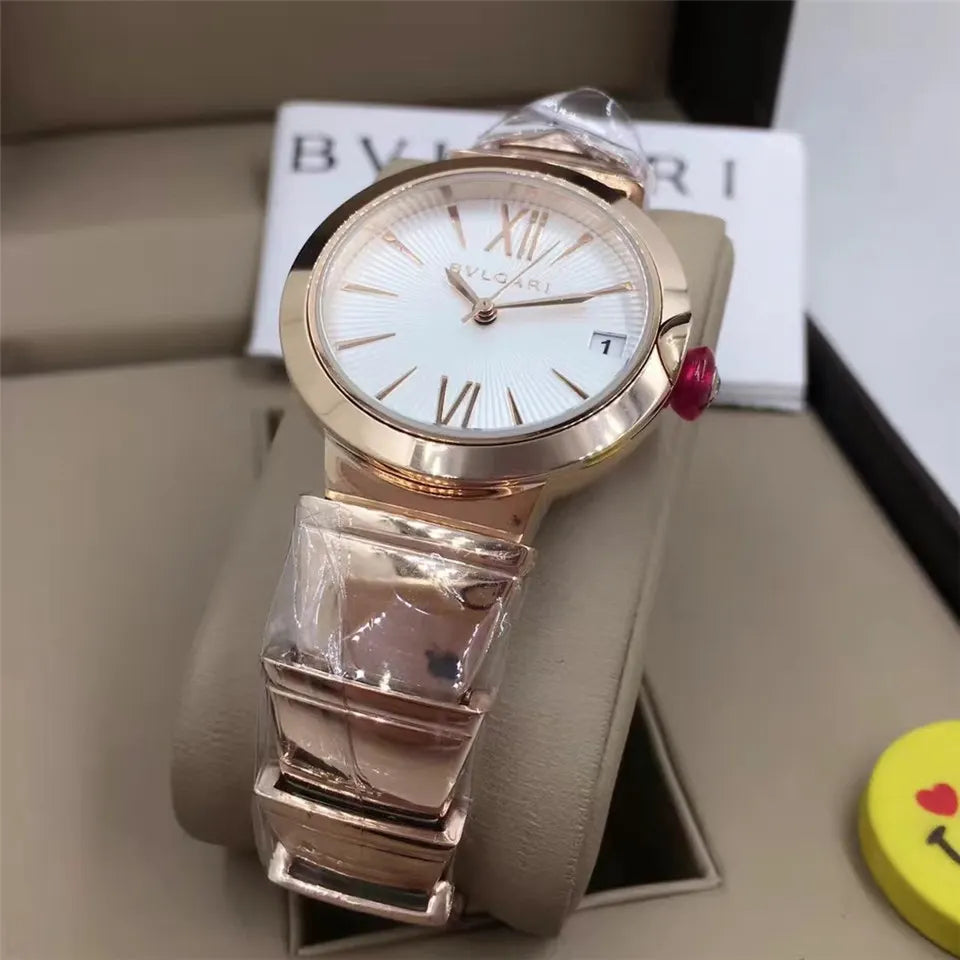 Bvlgari Rose Gold White Dial - Hình 3