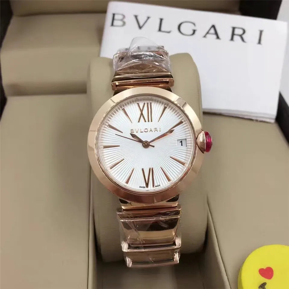 Bvlgari Rose Gold White Dial