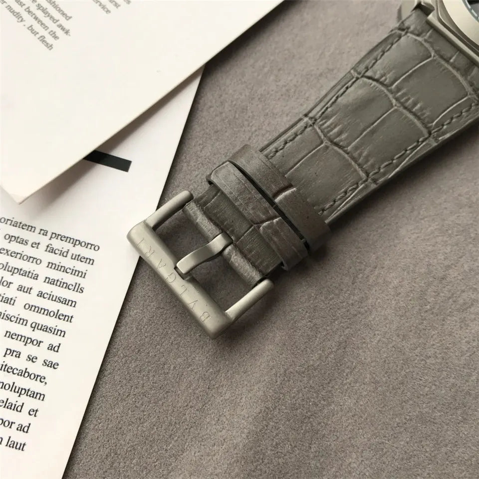Bulgari Octo Gray Leather - Hình 9