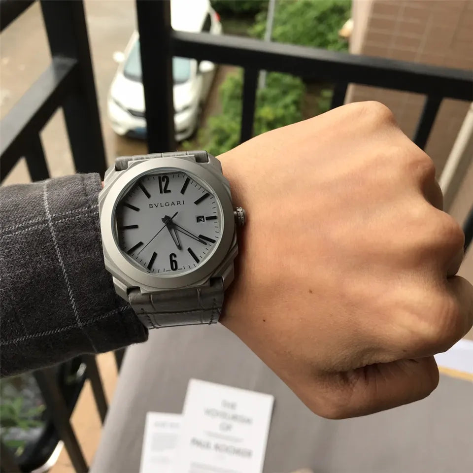 Bulgari Octo Gray Leather