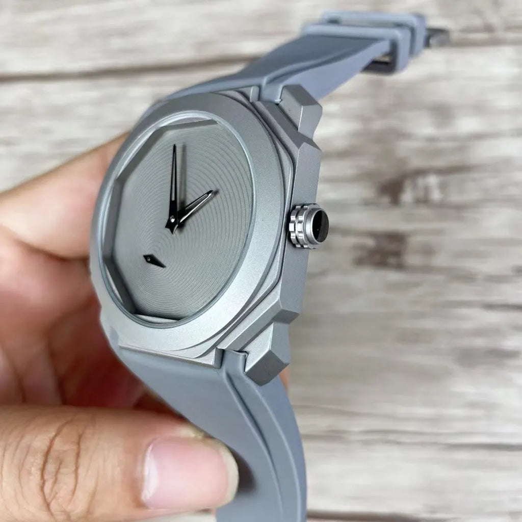 Gray Octagon Dial Watch - Hình 7