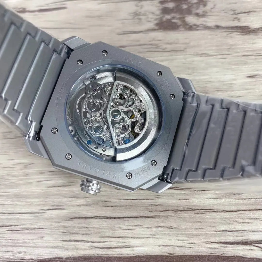 Gray Octagon Dial Watch - Hình 3