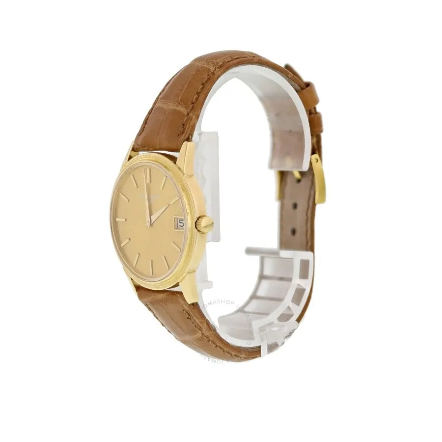dial Patek Philippe Gold Brown Leather - Hình 2