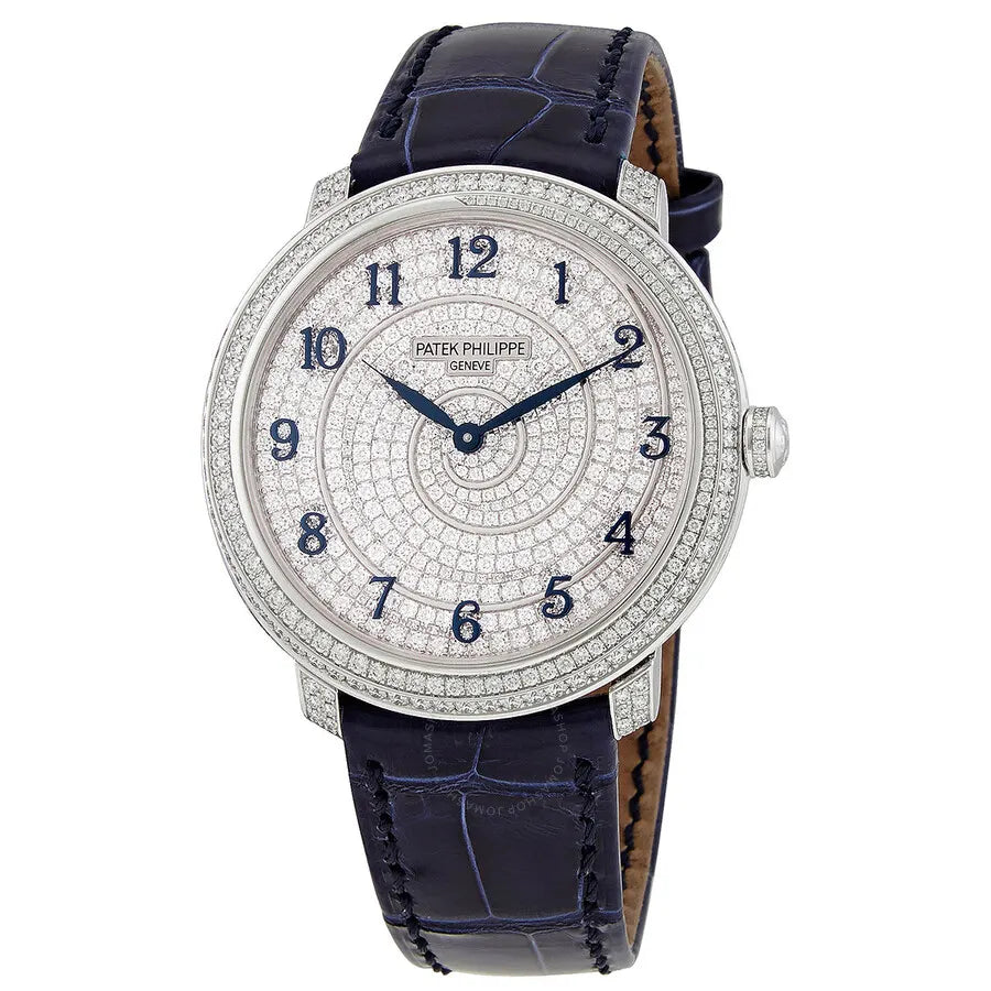 Patek Philippe Diamond Dial Blue Leather – Calatrava