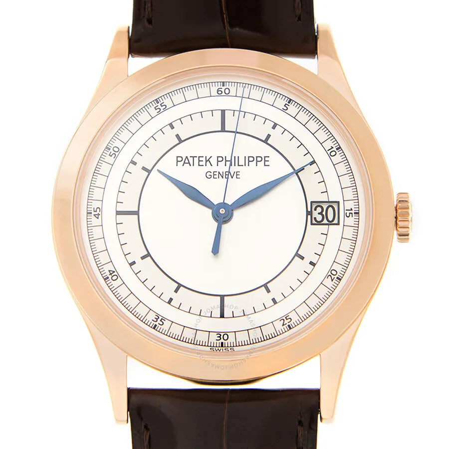 white Patek Philippe Rose Gold Calatrava