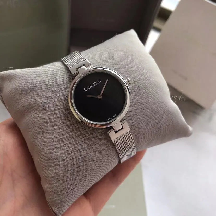 Calvin Klein Silver Mesh Watch - Hình 4