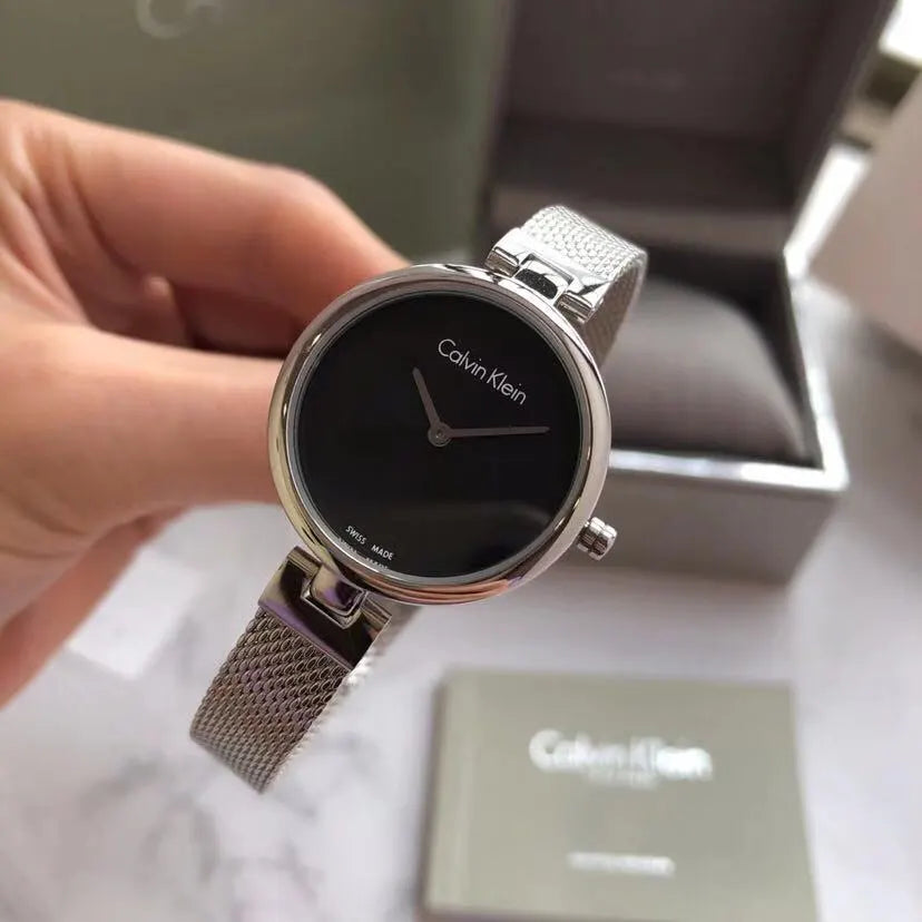 Calvin Klein Silver Mesh Watch - Hình 5