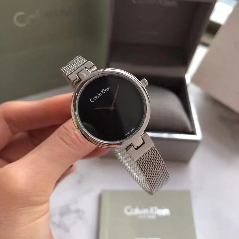 Calvin Klein Silver Mesh Watch - Hình 6