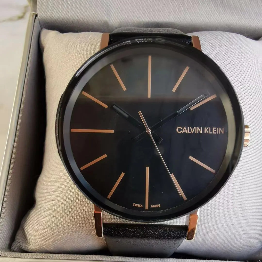 Calvin Klein Rose Gold Leather Watch