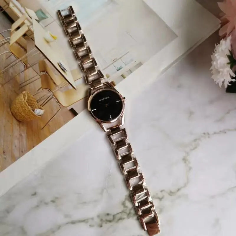 CK Black Dial Rose Gold - Hình 2