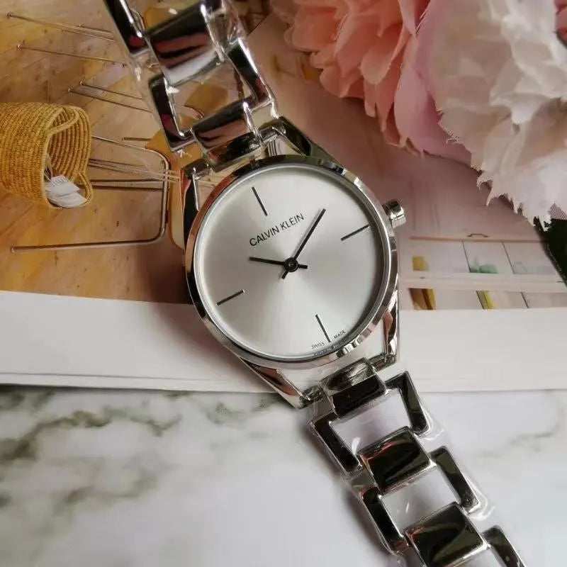 Calvin Klein Silver Ladies Watch - Hình 7