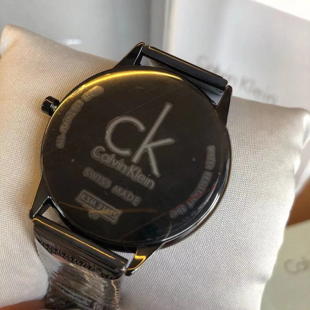 CK Black Dial Mesh Watch - Hình 2