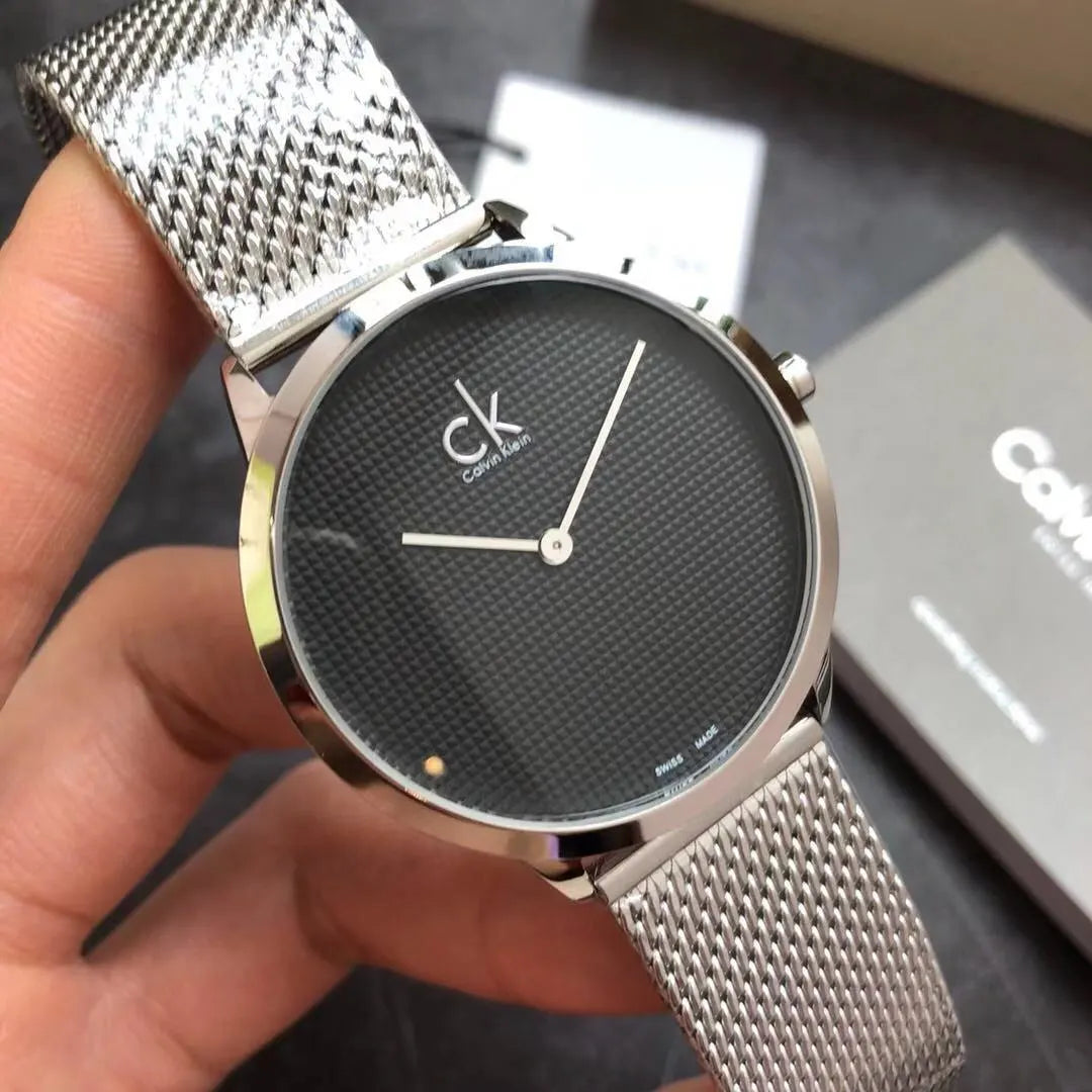 Calvin Klein Silver Mesh Watch - Hình 4