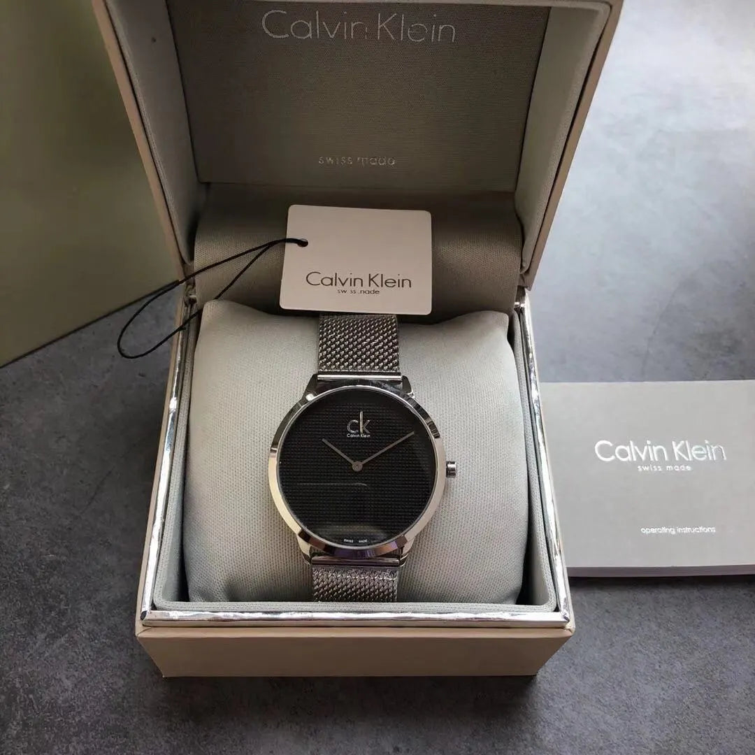 Calvin Klein Silver Mesh Watch - Hình 5