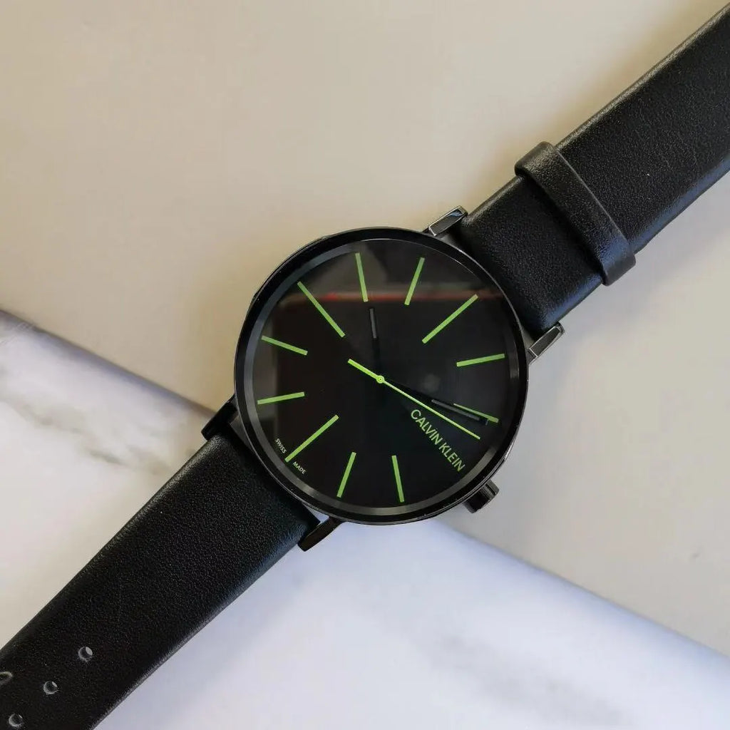 Calvin Klein Green Leather Watch - Hình 4