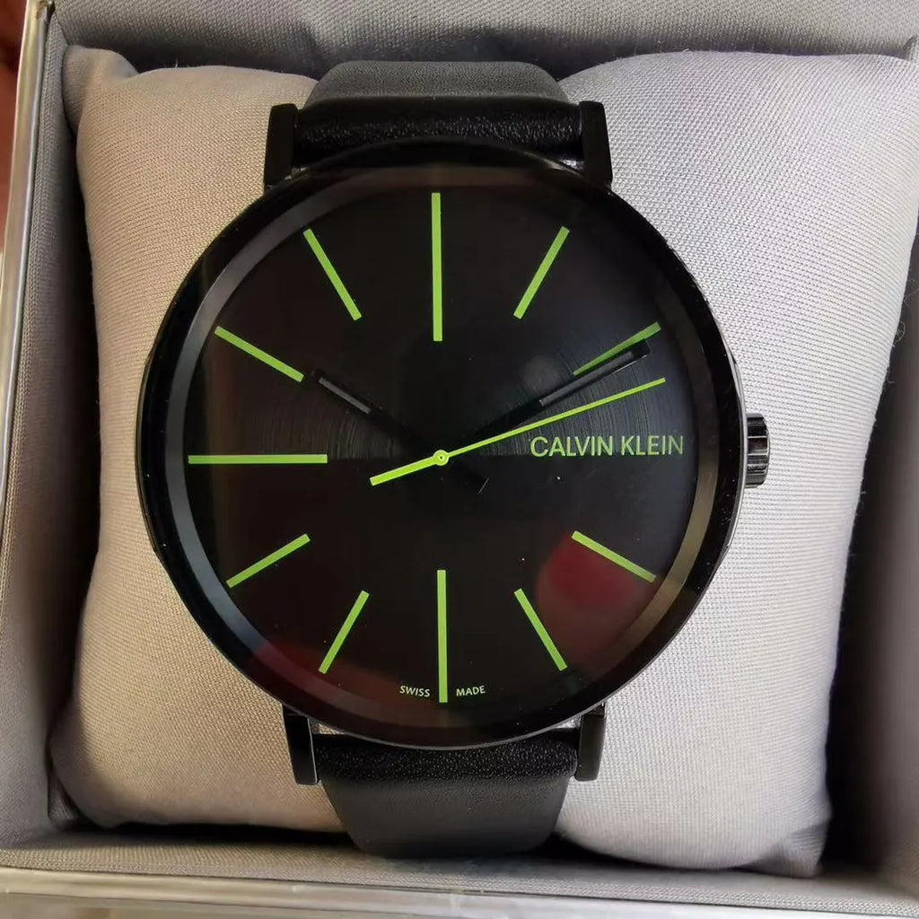 Calvin Klein Green Leather Watch