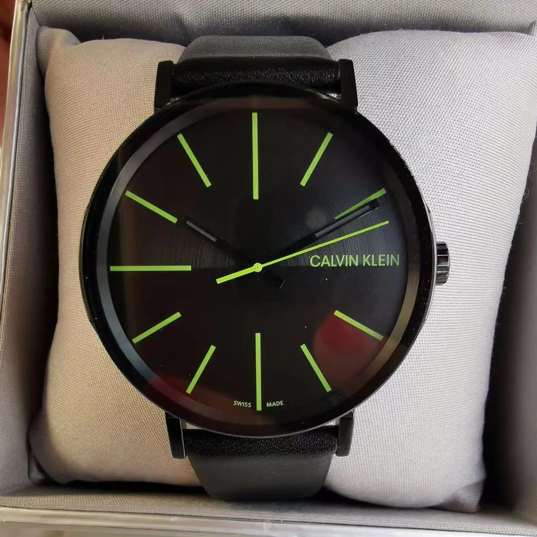 Calvin Klein Green Leather Watch