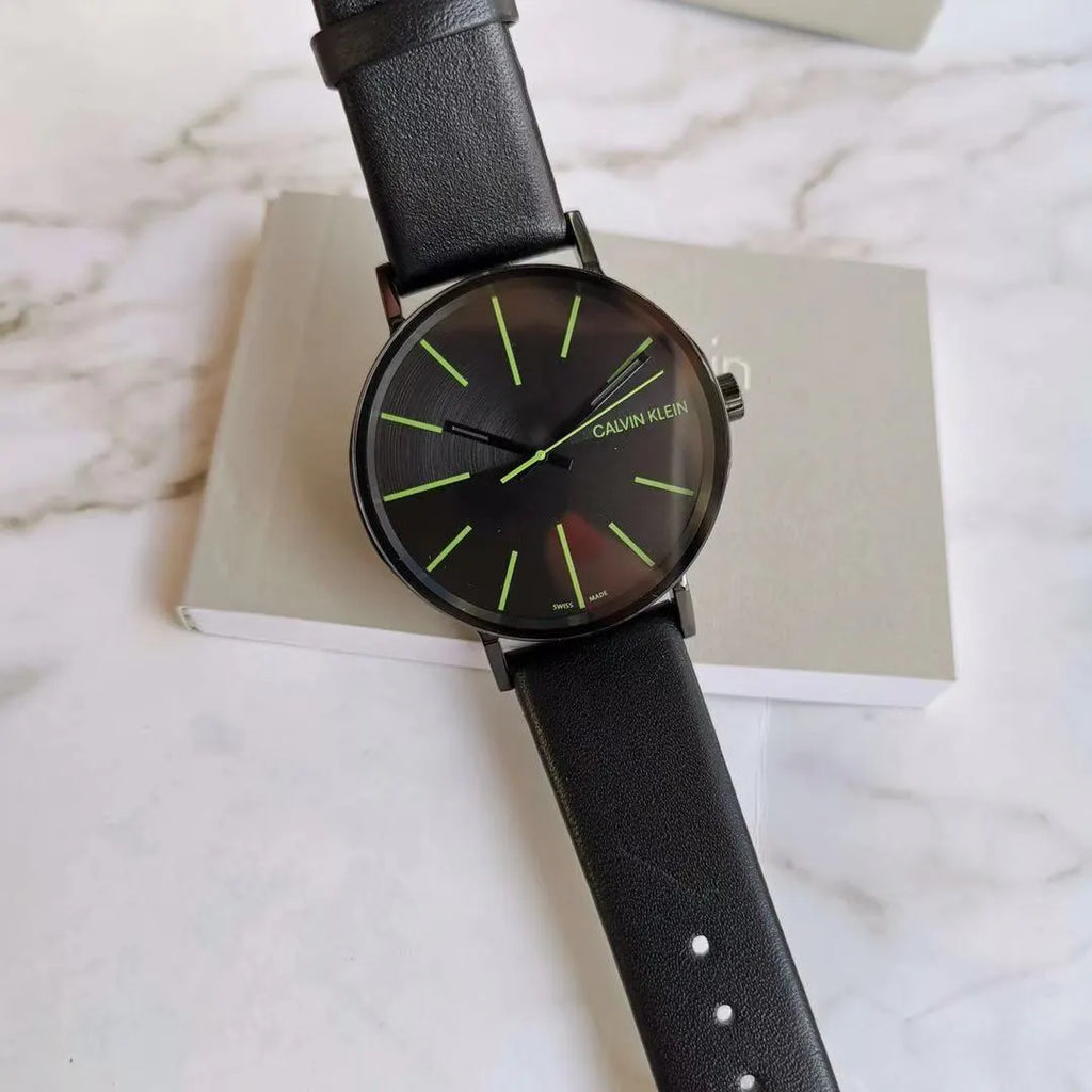 Calvin Klein Green Leather Watch - Hình 6