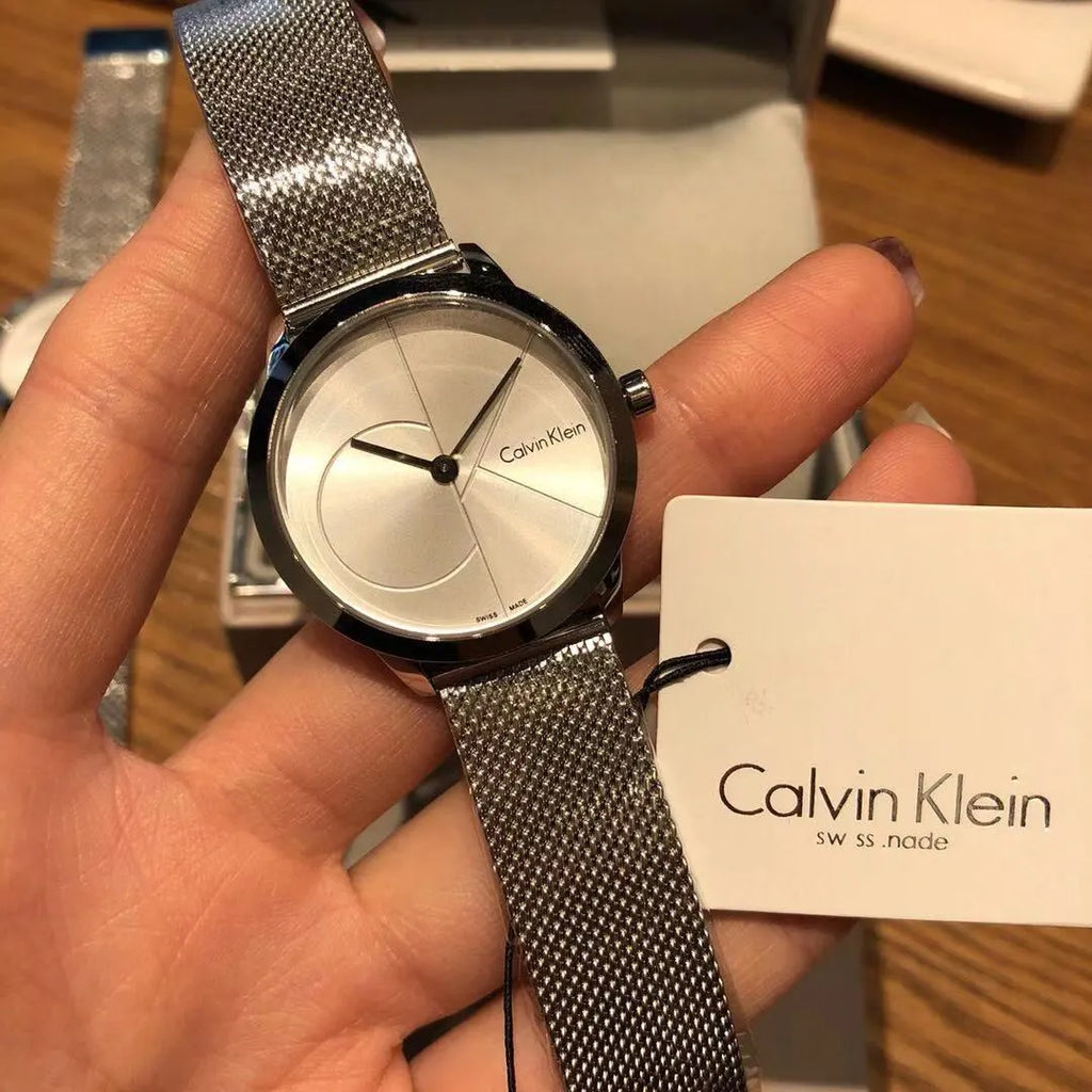 Calvin Klein Silver Mesh Watch - Hình 2