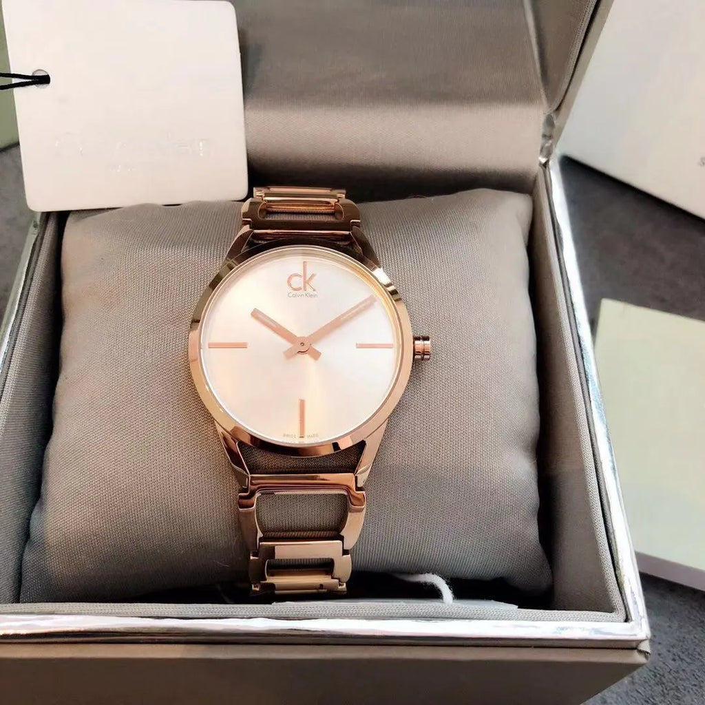 minimalist Calvin Klein Rose Gold Women's Watch