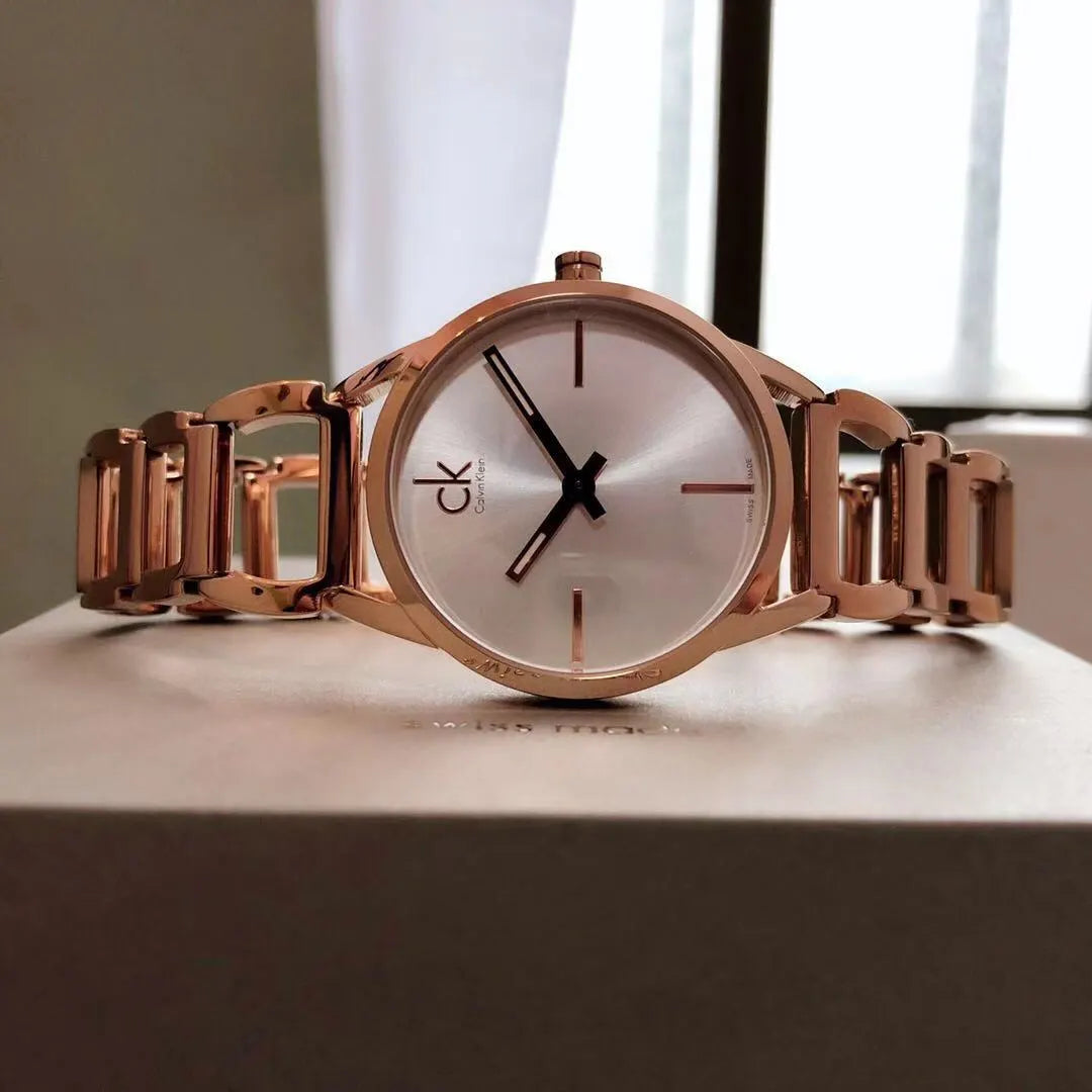 minimalist Calvin Klein Rose Gold Women's Watch - Hình 6