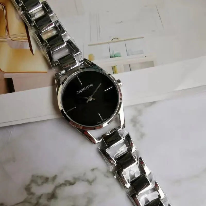 minimal Calvin Klein Black Dial Watch - Hình 6