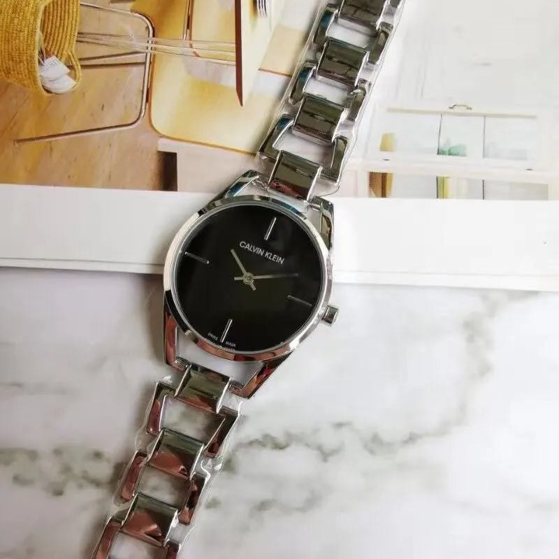 minimal Calvin Klein Black Dial Watch - Hình 4