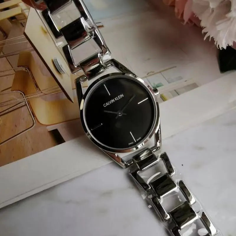 minimal Calvin Klein Black Dial Watch - Hình 5