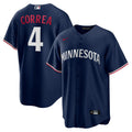 Nike Correa #4 Twins Navy Jersey