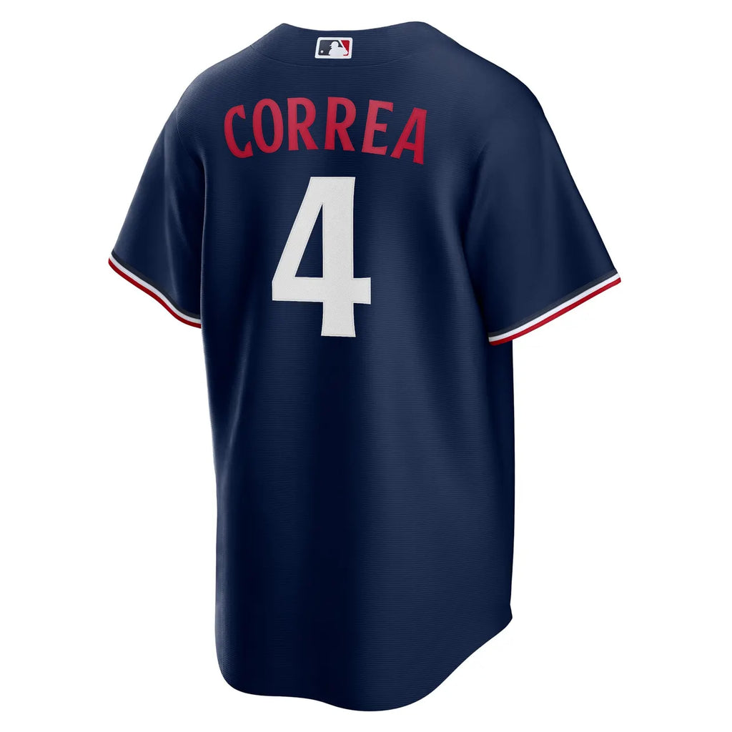 Nike Correa #4 Twins Navy Jersey - Hình 4