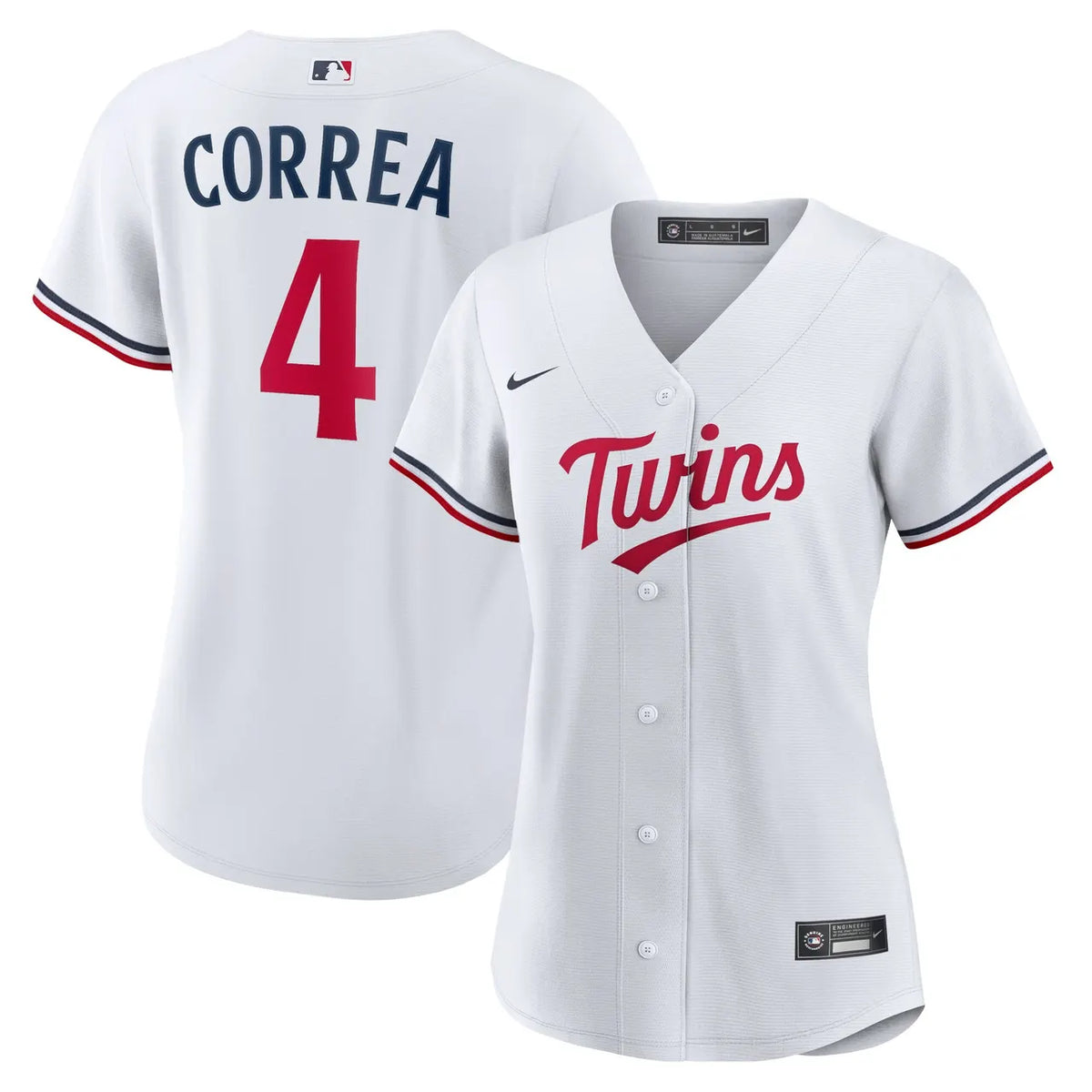 Nike Correa #4 Twins White Jersey - Hình 2