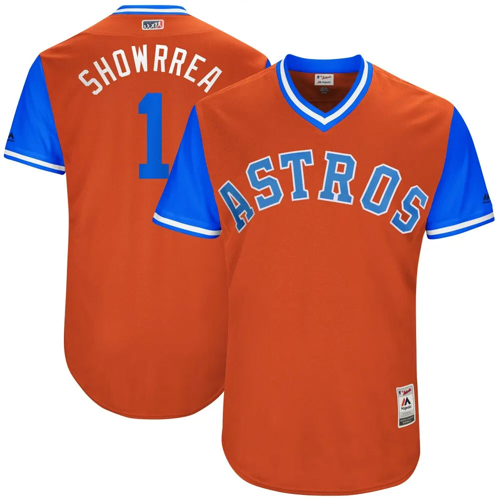 majestic Astros Orange Throwback Jersey