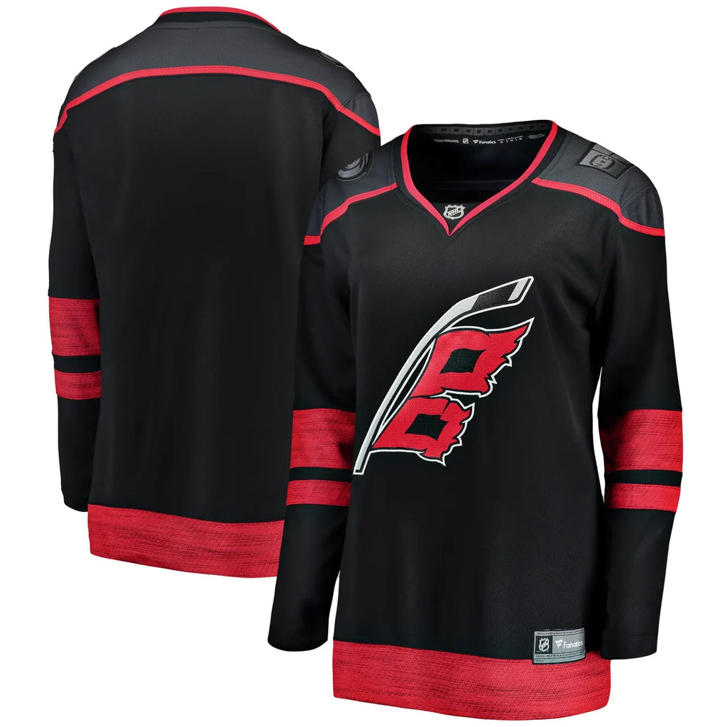 Hurricanes Black Red Trim Jersey - Hình 2