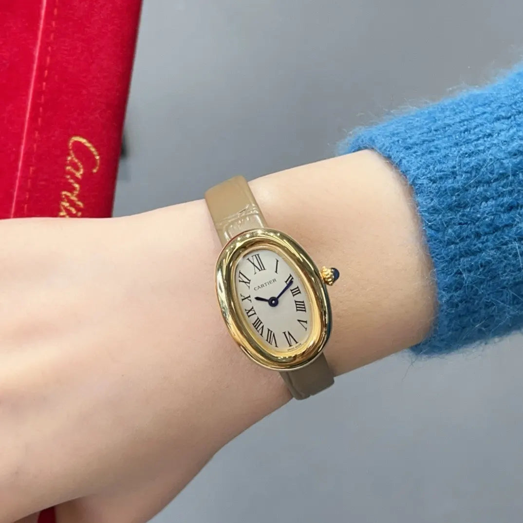 Cartier Diamond Bezel Taupe Watch - Hình 4