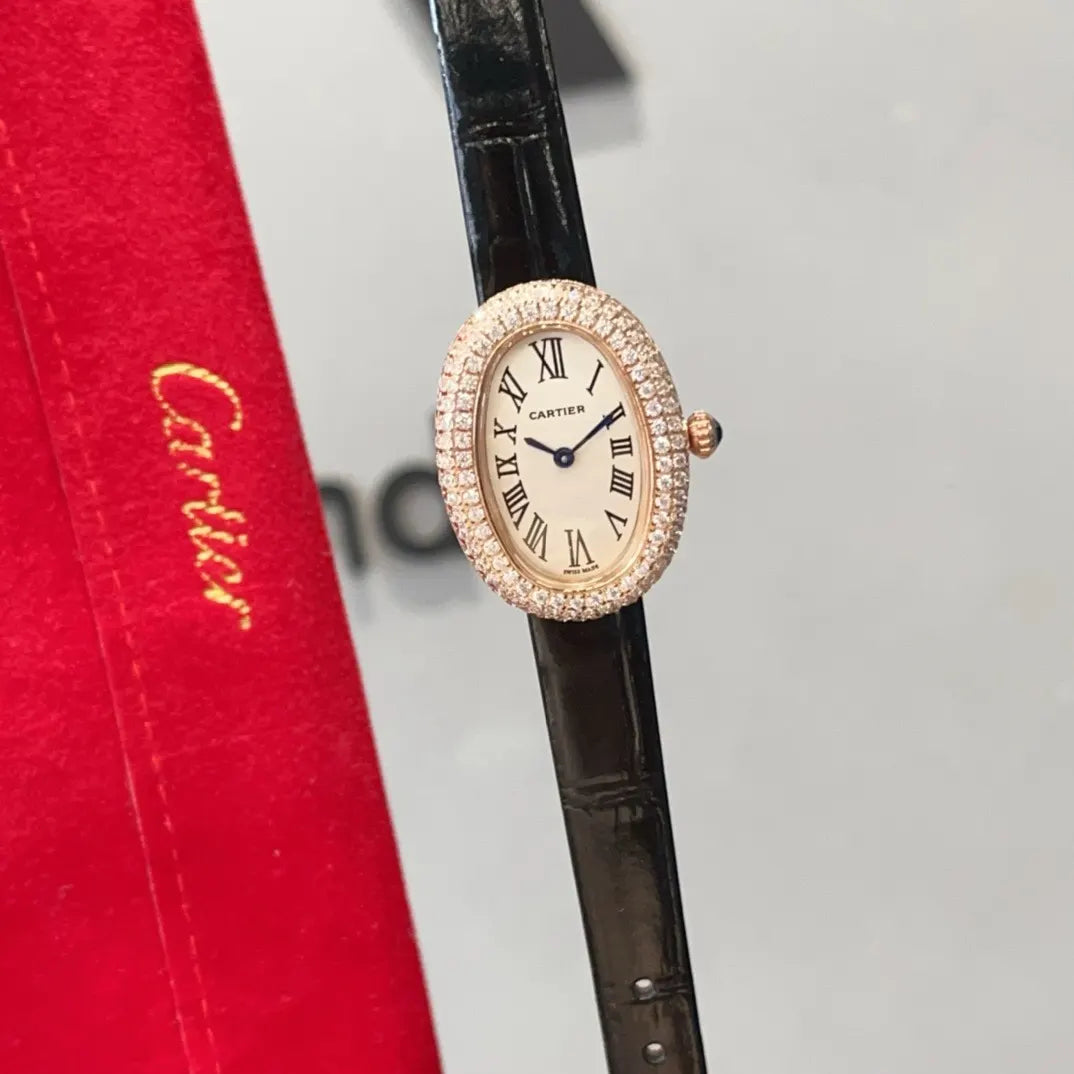 Cartier Baignoire Diamond Rose Gold - Hình 2